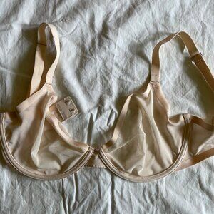 Cuup Plunge Mesh Bra 32G - blush/nude